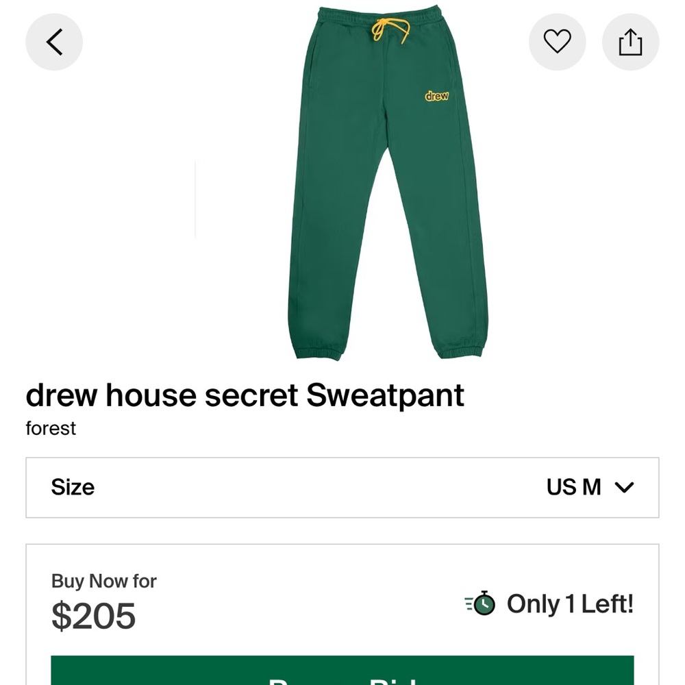 Drew House Secret Sweatpants AUTHENTIC